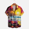 Hippie Beach Sunset Hawaiian Shirt
