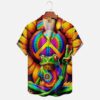 Tie Dye Hippie Frog Aloha Hawaiian Shirt