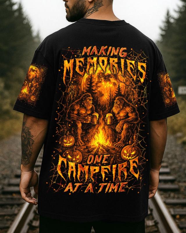 MAKING MEMORIES ONE CAMPFIRE AT A TIME BIGFOOT HALLOWEEN ALL OVER PRINT Shirt