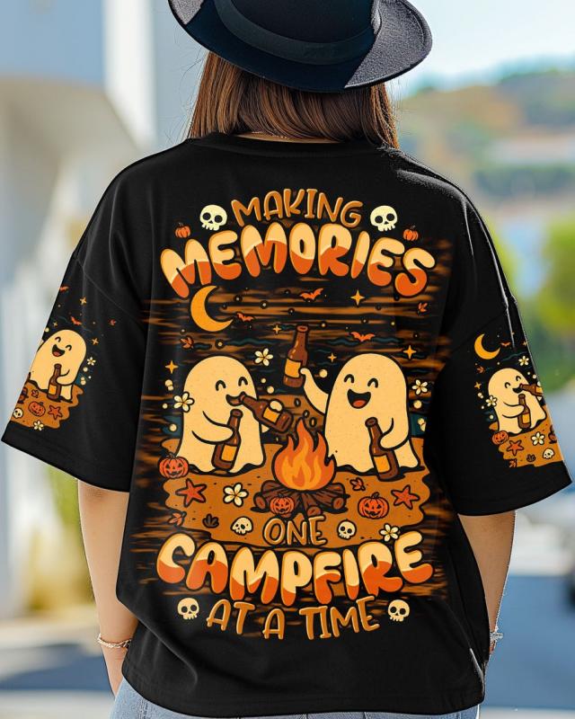 MAKING MEMORIES ONE CAMPFIRE AT A TIME BOO HALLOWEEN ALL OVER PRINT Shirts