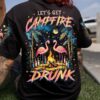 LET'S GET CAMPFIRE DRUNK FLAMINGO ALL OVER PRINT Shirt