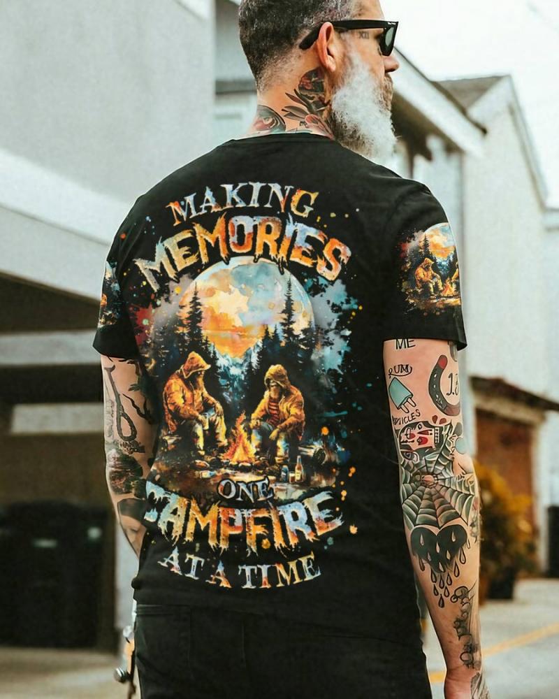 MAKING MEMORIES ONE CAMPFIRE AT A TIME BIGFOOT ALL OVER PRINT Shirt